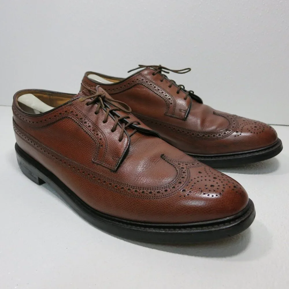 Stafford Brogue Leather Wingtip Dress Formal Oxfords Footwear Shoes Sz 11.5 M